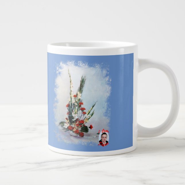 Caneca De Café Grande Bodegón de Flores (Direita)