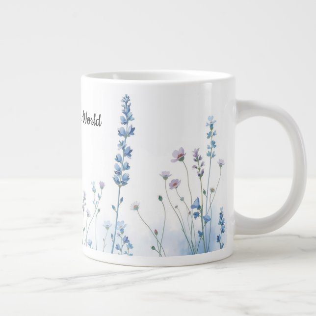 Caneca De Café Grande Boho Mummy’s Wildflowers Floral Aesthetic (Direita)