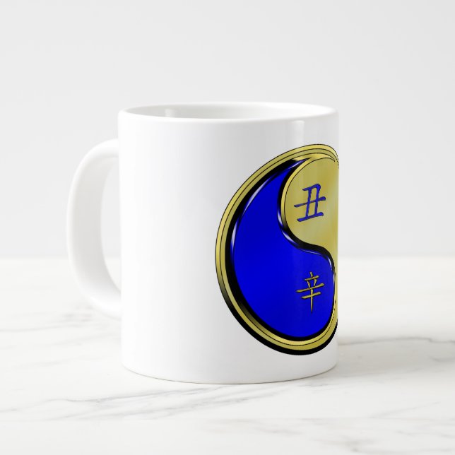 Caneca De Café Grande Boi de Metal (Frente Esquerda)