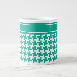 Caneca De Café Grande Bolas de tamanho grande, Emerald Green Dogtooth Ch