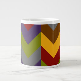 Caneca De Café Grande Bold Chevrons Custom Jumbo Mug