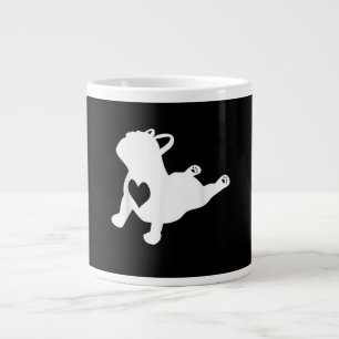 Caneca De Café Grande Boletim Francês Yoga Pose Love Heart Gift