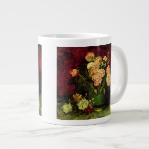 Caneca De Café Grande Boliche com Peonies e Rosas, Vincent van Gogh.