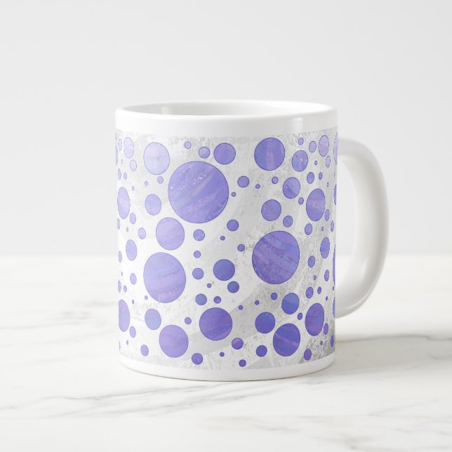 Caneca De Café Grande Bolinha de Sol Roxo (Frente Esquerda)