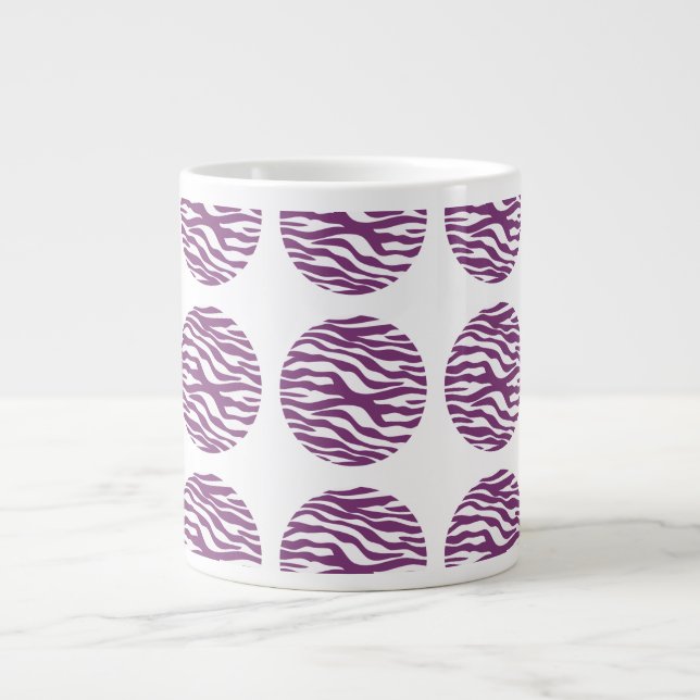 Caneca De Café Grande Bolinhas de impressão zebra Jumbo Mug (Frente)