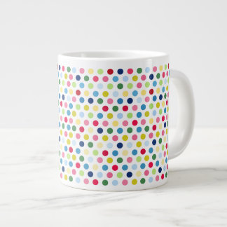 Caneca De Café Grande bolinhas do arco-íris