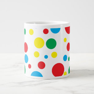 Caneca De Café Grande Bolinhas Jumbo Mug