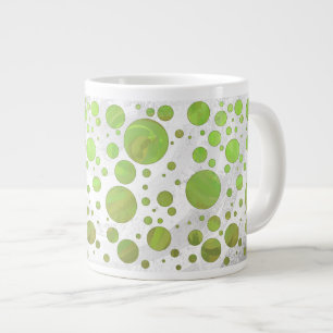 Caneca De Café Grande Bolinhas Verde de Kiwi Bash