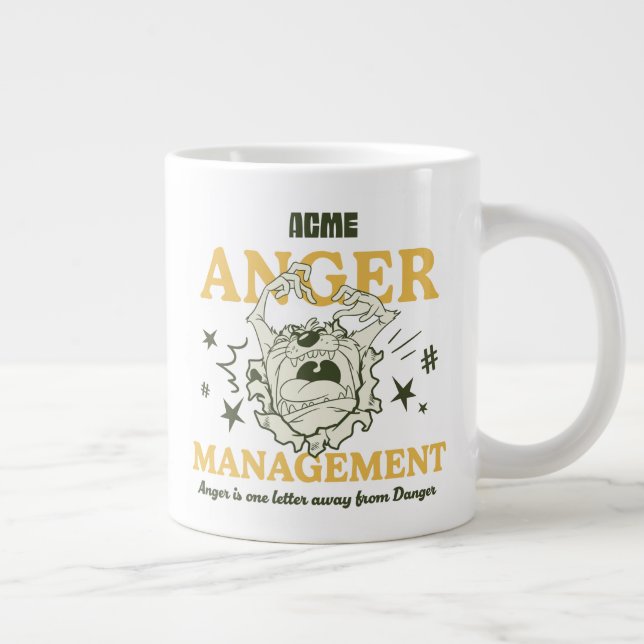Caneca De Café Grande BOLSAS DE CARRO™ |TAZ™ ACME Anger Management (Direita)