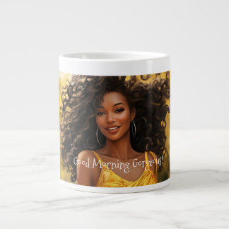 Caneca De Café Grande Bom dia, belo Jumbo Mug