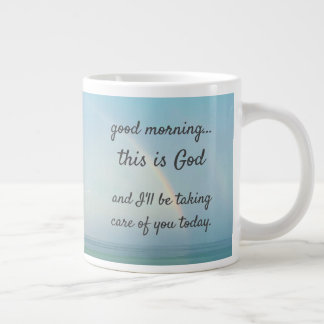 Caneca De Café Grande "Bom dia, este é Deus" Giant Coffee Mug
