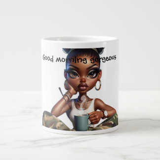 Caneca De Café Grande Bom dia linda