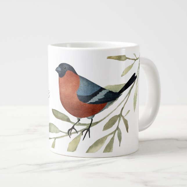Caneca De Café Grande Bom dia, Linda Robin (Frente Esquerda)