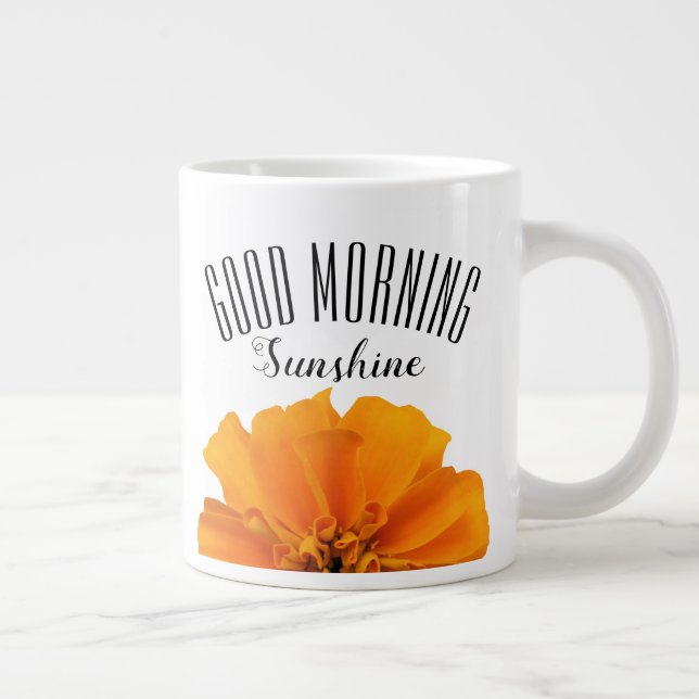 Caneca De Café Grande Bom dia Orange Marigold (Direita)