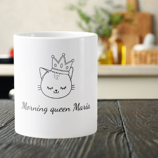 Caneca De Café Grande Bom dia Rainha personalizável Mug