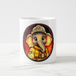 Caneca De Café Grande Bombeiro elefante