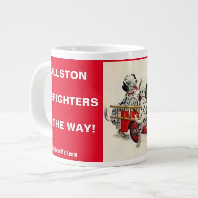 Caneca De Café Grande Bombeiros FALLSTON No Caminho (Frente Esquerda)