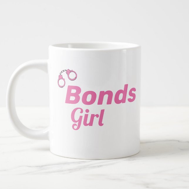 Caneca De Café Grande Bonds Garota Rosa Algemas Eu vou me divertir (Esquerda)