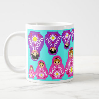 Caneca De Café Grande Bonecas de ninho russas