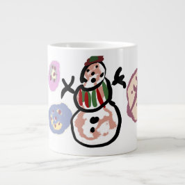 Caneca De Café Grande Boneco de neve doce