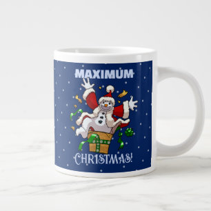 Caneca De Café Grande Boneco de Neve Engraçado Surpresa Máxima de Natal