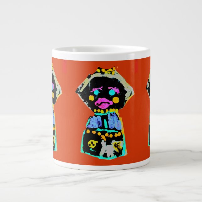 Caneca De Café Grande Boneco do outono (Frente)