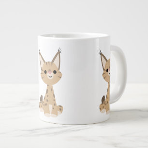 Caneca De Café Grande Bonita Cartoon Lynx Jumbo Mug