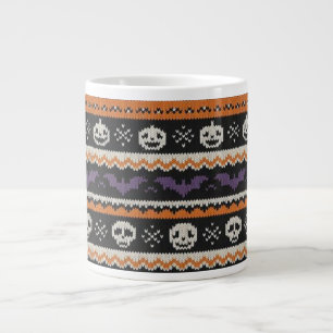 Caneca De Café Grande Bonita, clara e de trabalho colorido Crânio de Hal