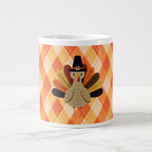 Caneca De Café Grande Bonita, clássica/vintage Ação de Graças Turquia