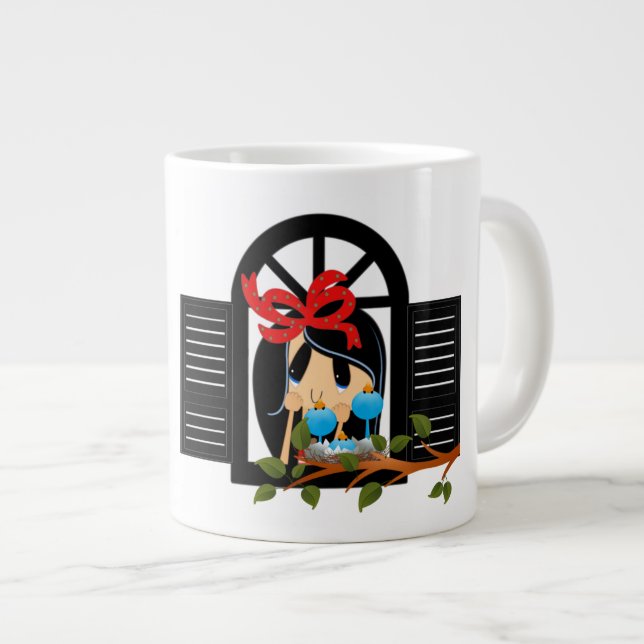 Caneca De Café Grande Bonita - Jumbo Mug (Frente Esquerda)