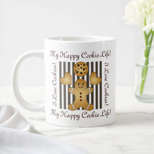 Caneca De Café Grande Bonito Cartoon Gingerpão