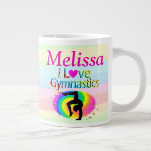 CANECA DE CAFÉ GRANDE BONITO EU ADORO GINÁSTICA PERSONALIZADA MUG