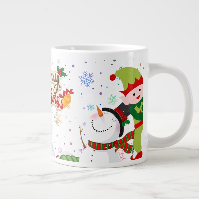 Caneca De Café Grande Bonito Natal Chee Mugs (Direita)