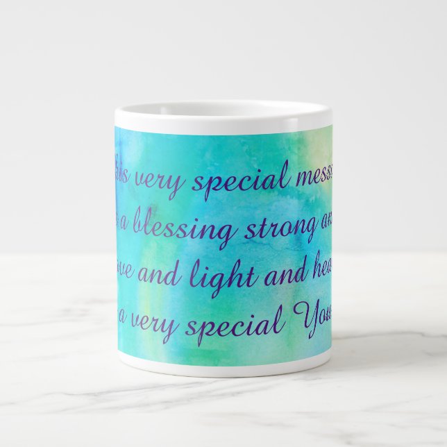 Caneca De Café Grande Bonito Seja Bem Poema (Frente)