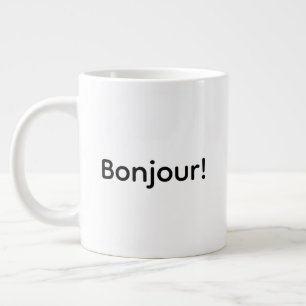 Caneca De Café Grande Bonjour! Jumbo Mug