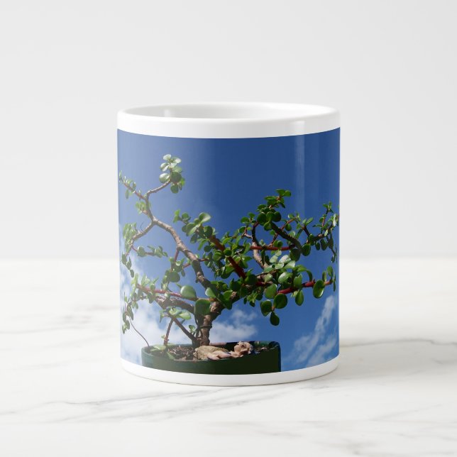 Caneca De Café Grande Bonsai portulacaria afra 1 (Frente)