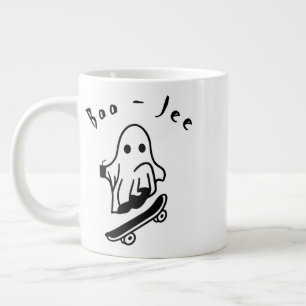 Caneca De Café Grande Boo Jee Halloween - Desenhos Spooky de Patinação F