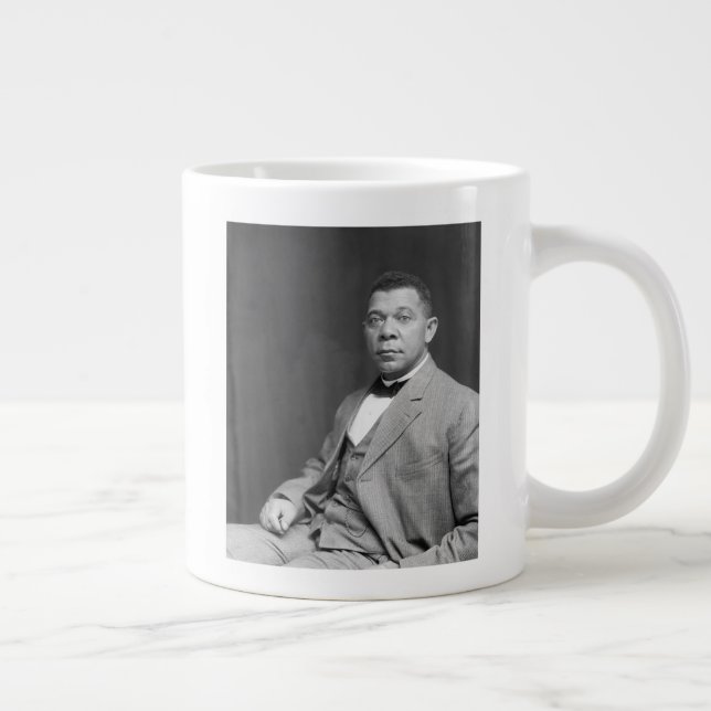 Caneca De Café Grande Booker Taliaferro Washington: Educador Negro (Direita)
