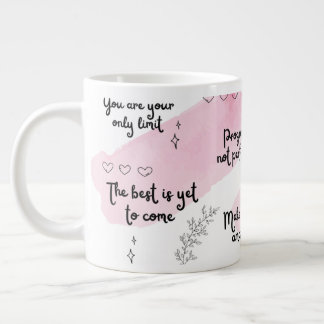 Caneca De Café Grande Boost Specialty Mug Rosa Positivo