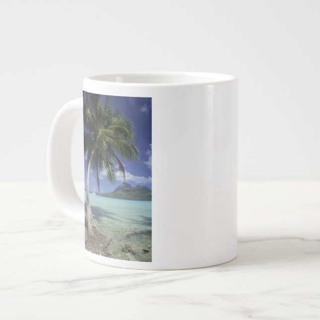 Caneca De Café Grande Bora Bora, Polinésia Francesa Mt. Otemanu visto (Frente Esquerda)