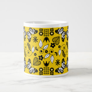 Caneca De Café Grande Borboleta Escandinávia