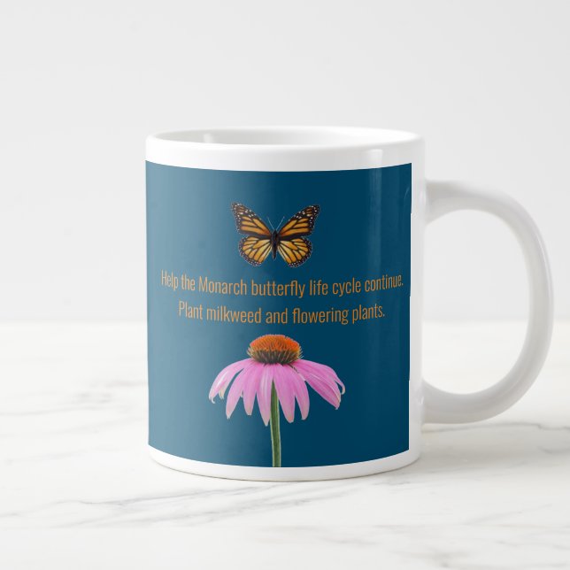 Caneca De Café Grande Borboleta-monarca (Direita)