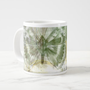 Caneca De Café Grande Borboleta Verde Indefinida com Porta de Ironwork