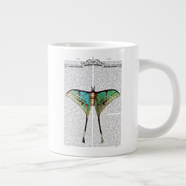 Caneca De Café Grande Borboleta vibrante (Direita)