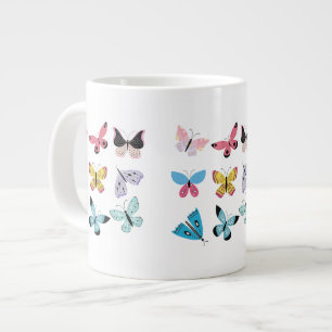 Caneca De Café Grande Borboletas