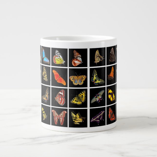 Caneca De Café Grande Borboletas do mundo (Frente)
