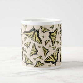 Caneca De Café Grande Borboletas do Sudoeste Amarelo