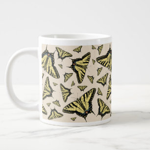 Caneca De Café Grande Borboletas Rabo-de-Andorinha Amarelo do Sudoeste p