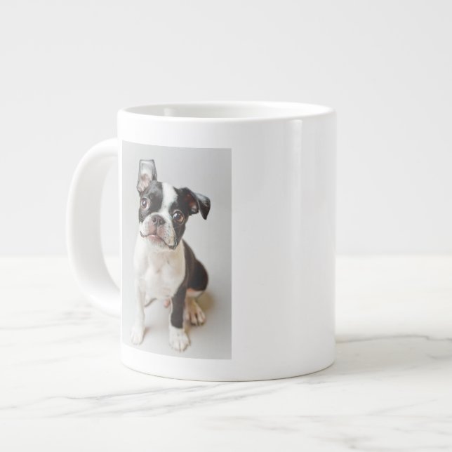 Caneca De Café Grande Boston Terrier (Frente Esquerda)