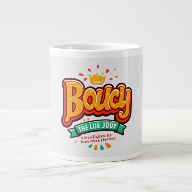 Caneca De Café Grande Bouncy Crown (Frente)
